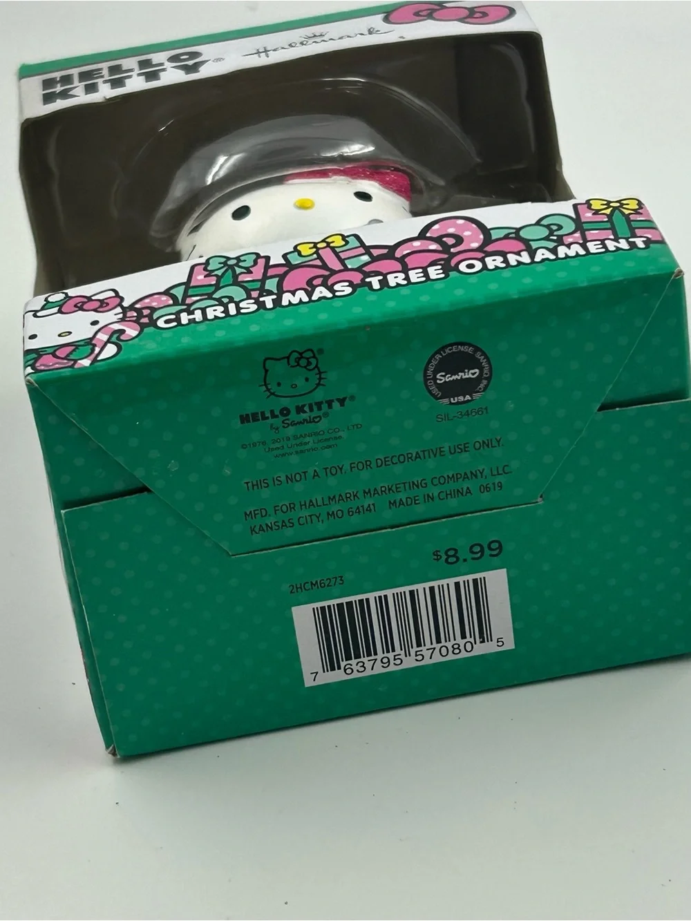 Hallmark Sanrio Hello Kitty Christmas Tree Ornament Ice Skating Pink Blue 2019